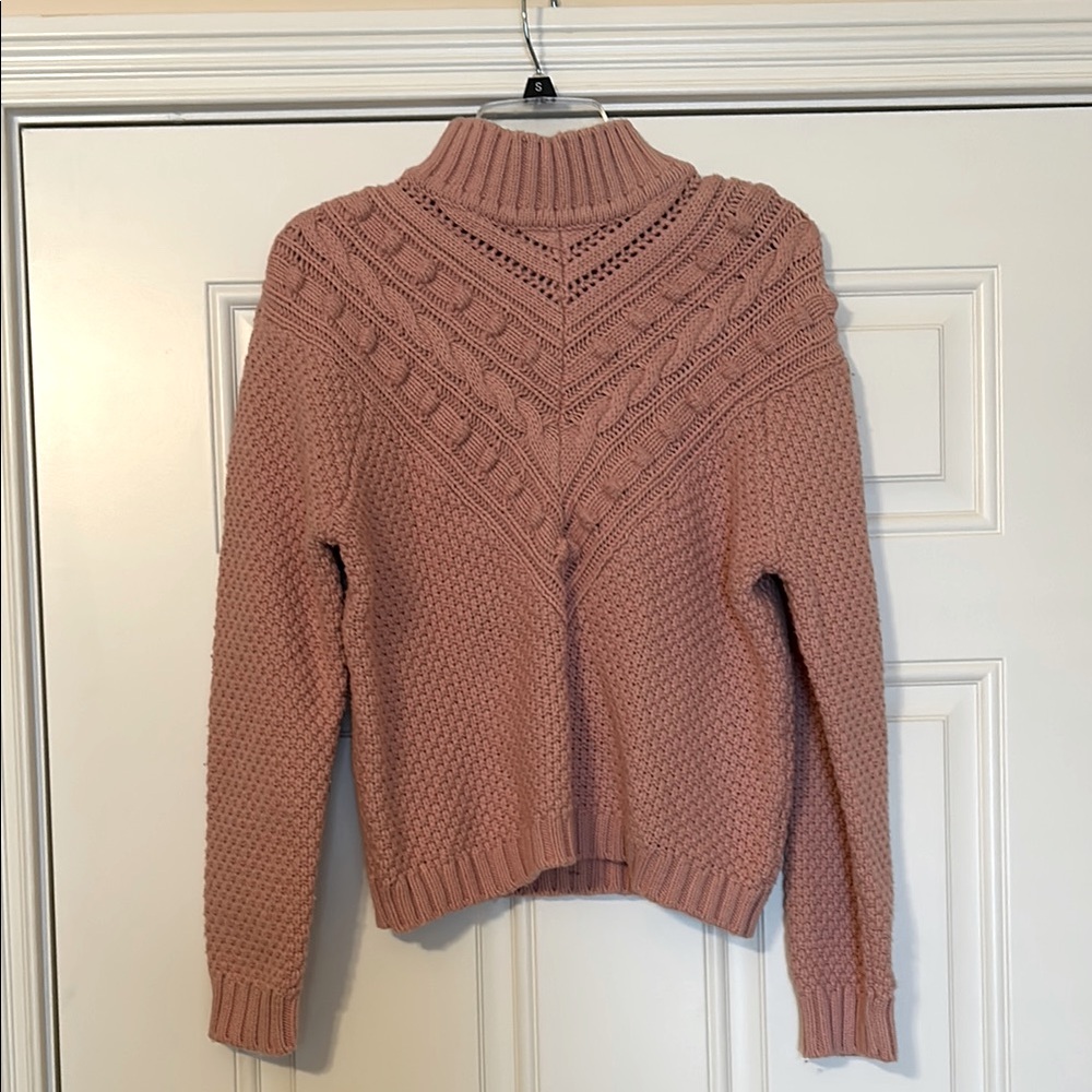 Industry Salmon Pink Chunky Knit Sweater NWT Sz M